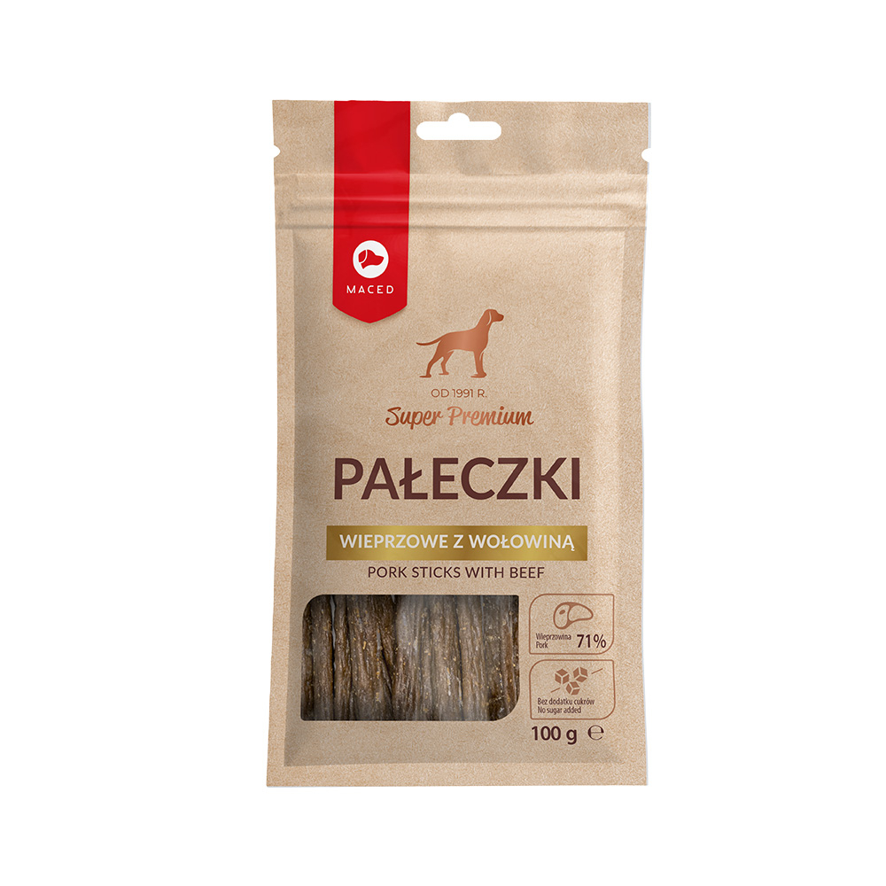 Maced Przysmak dla Psa Pałeczki Wieprzowe 2x100g